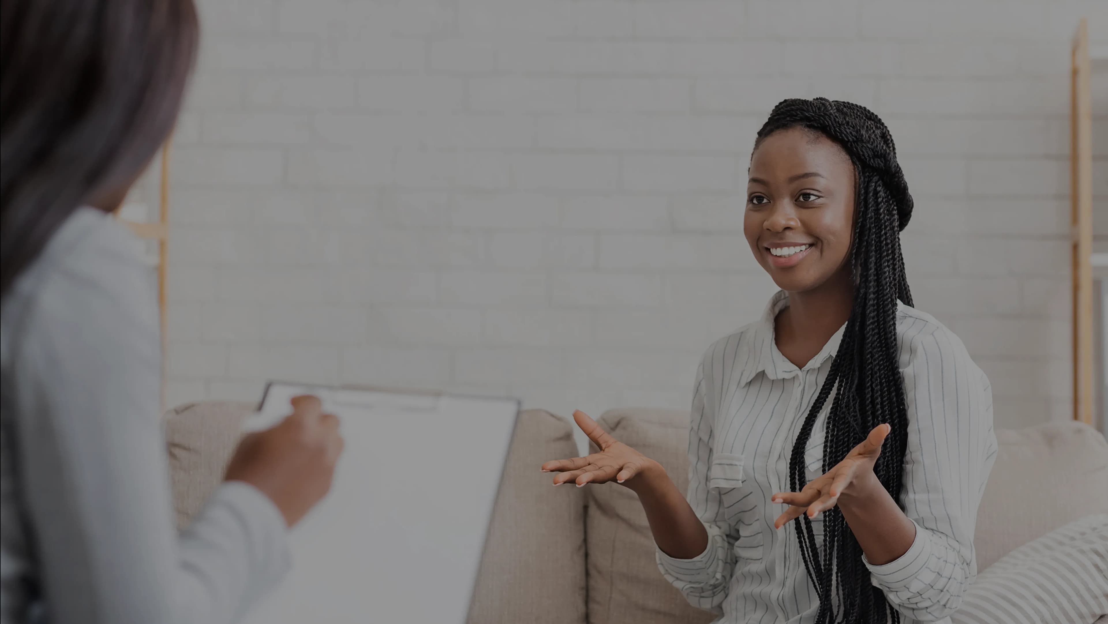 Mental health professional in a therapy session